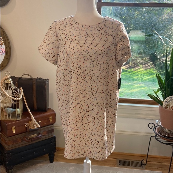 Express Dresses & Skirts - NWT Express Women's Speckled
Boucle Crew Neck Mini Shift Sheath
Dress size Large